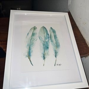 Water color feather picture